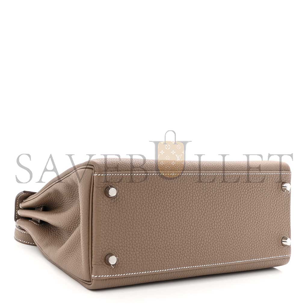 HERMÈS MASTER TOGO KELLY RETOURNE 28 ETOUPE (28*22*10cm)